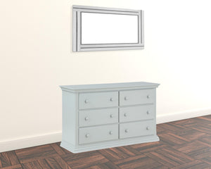 Homeroots 56" Gray Solid And Manufactured Wood Six Drawer Double Dresser  Solid And Manufactured Wood 530242