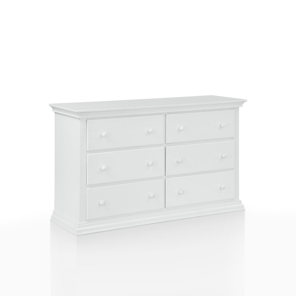 Homeroots 56" White Solid And Manufactured Wood Six Drawer Double Dresser  Solid And Manufactured Wood 530243