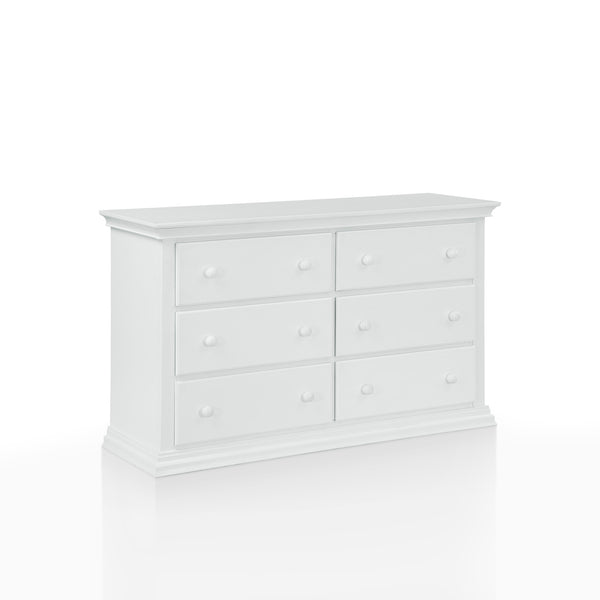 Homeroots 56" White Solid And Manufactured Wood Six Drawer Double Dresser  Solid And Manufactured Wood 530243
