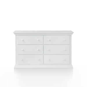 Homeroots 56" White Solid And Manufactured Wood Six Drawer Double Dresser  Solid And Manufactured Wood 530243
