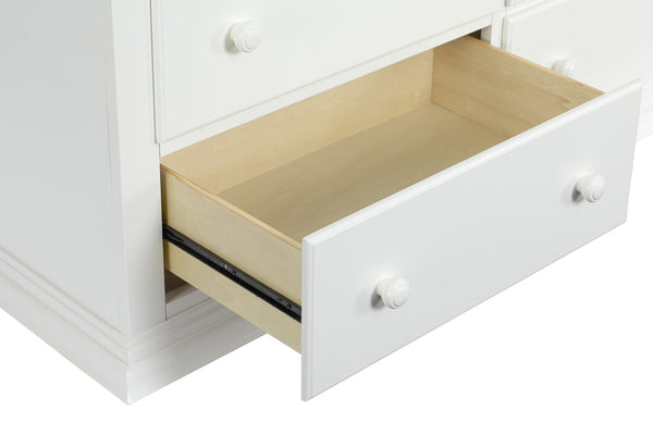 Homeroots 56" White Solid And Manufactured Wood Six Drawer Double Dresser  Solid And Manufactured Wood 530243