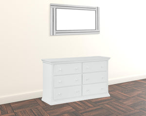 Homeroots 56" White Solid And Manufactured Wood Six Drawer Double Dresser  Solid And Manufactured Wood 530243