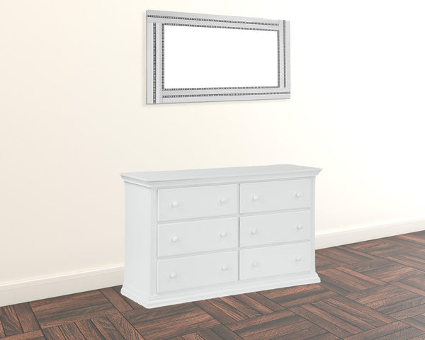 Homeroots 56" White Solid And Manufactured Wood Six Drawer Double Dresser  Solid And Manufactured Wood 530243