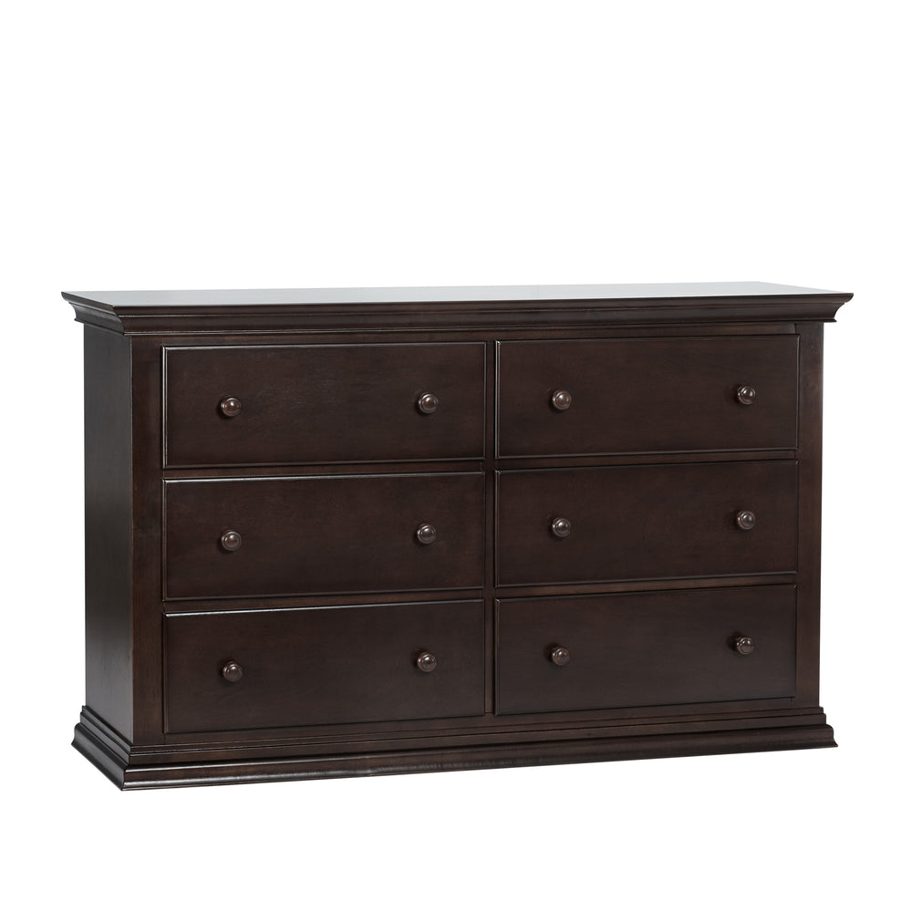 Homeroots 56" Espresso Solid And Manufactured Wood Six Drawer Double Dresser  Solid And Manufactured Wood 530244