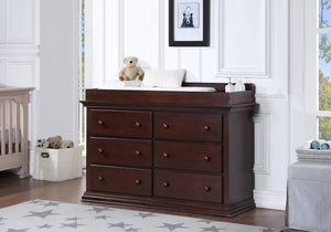 Homeroots 56" Espresso Solid And Manufactured Wood Six Drawer Double Dresser  Solid And Manufactured Wood 530244