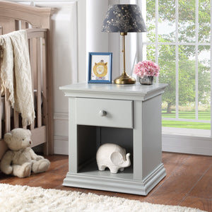 Homeroots 24" Gray One Drawer Nightstand   530246