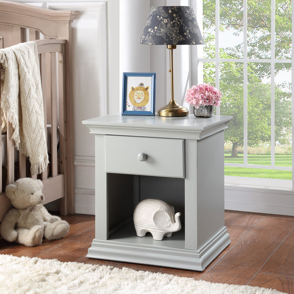 Homeroots 24" Gray One Drawer Nightstand   530246
