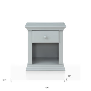Homeroots 24" Gray One Drawer Nightstand   530246