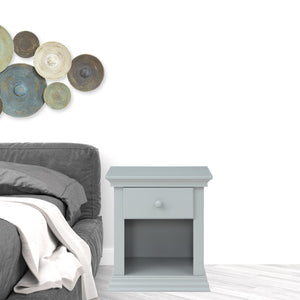 Homeroots 24" Gray One Drawer Nightstand   530246