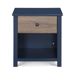 Homeroots 24" Dark Blue One Drawer Nightstand   530249