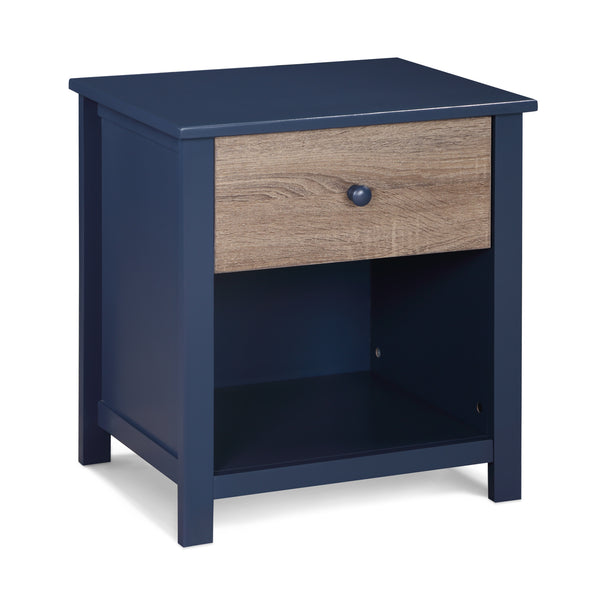Homeroots 24" Dark Blue One Drawer Nightstand   530249