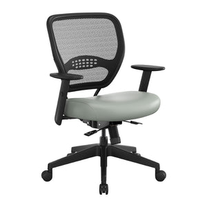 OSP Home Furnishings Air Grid Ergonomic Mesh Office Chair with Lumbar Support and Greenguard Certified Airflow Castillo Breezy 5500SL-K003