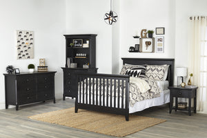 Homeroots 24" Black One Drawer Nightstand   530251