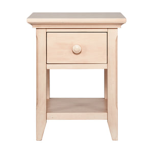 Homeroots 24" Sand One Drawer Nightstand   530252