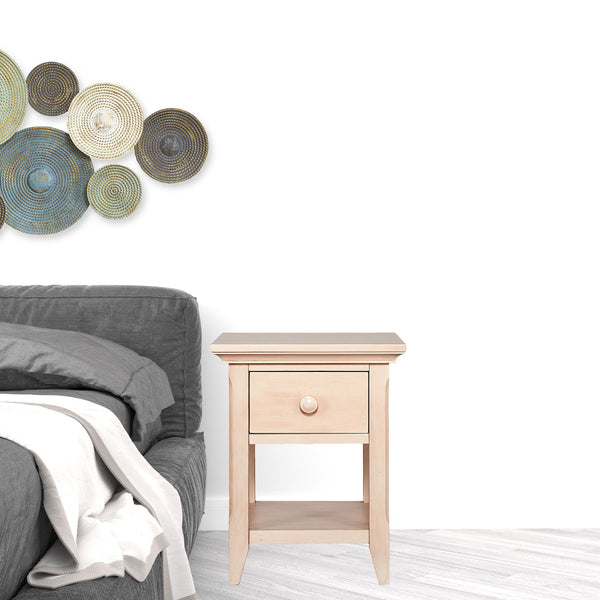 Homeroots 24" Sand One Drawer Nightstand   530252