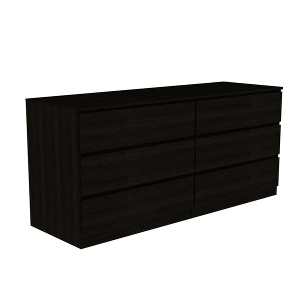 HomeRoots Two Piece Black Bedroom Set - Modern Horizontal Dresser & Accent for Sleek Minimalist Storage Solutions 530253