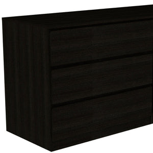 HomeRoots Two Piece Black Bedroom Set - Modern Horizontal Dresser & Accent for Sleek Minimalist Storage Solutions 530253