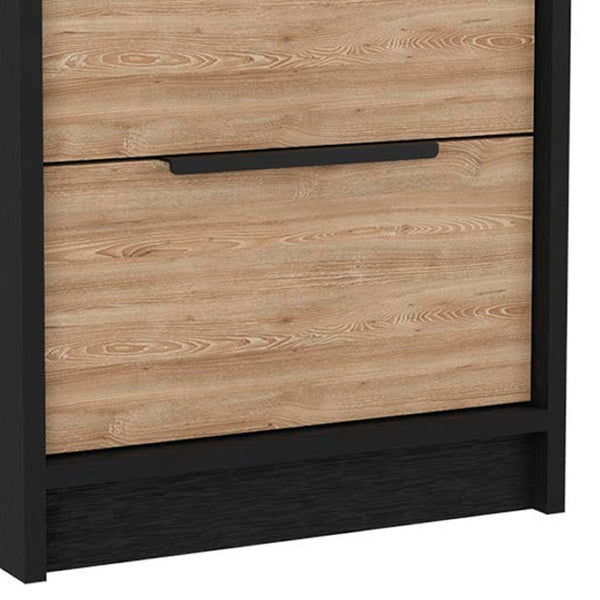 HomeRoots Three Piece Brown and Black Bedroom Set - Modern Style, Ample Storage, and Sleek Design for Your Retreat 530258
