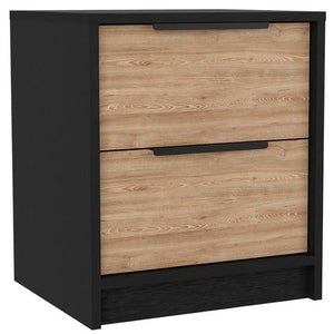 HomeRoots Three Piece Brown and Black Bedroom Set - Modern Style, Ample Storage, and Sleek Design for Your Retreat 530258