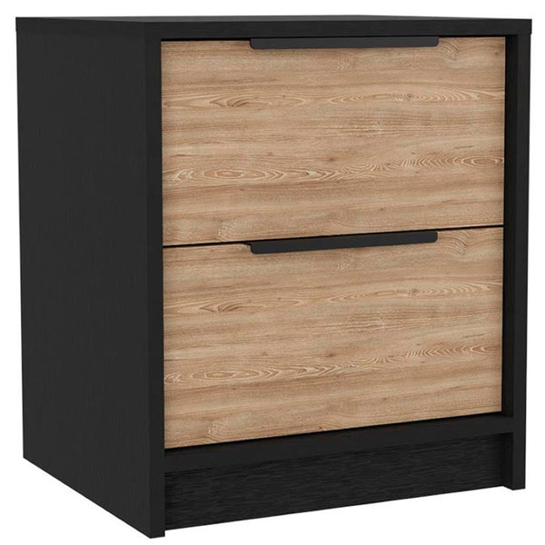 HomeRoots Three Piece Brown and Black Bedroom Set - Modern Style, Ample Storage, and Sleek Design for Your Retreat 530258