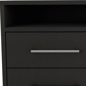 HomeRoots Two Piece Black and Gray Bedroom Set - Modern Design with Practical Storage for Stylish Spaces 530261