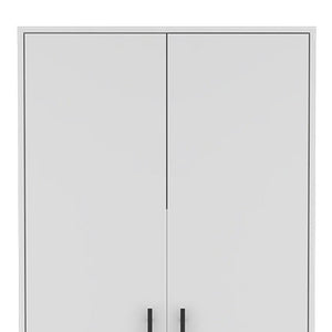 Homeroots Two Piece White Bedroom Set   530262