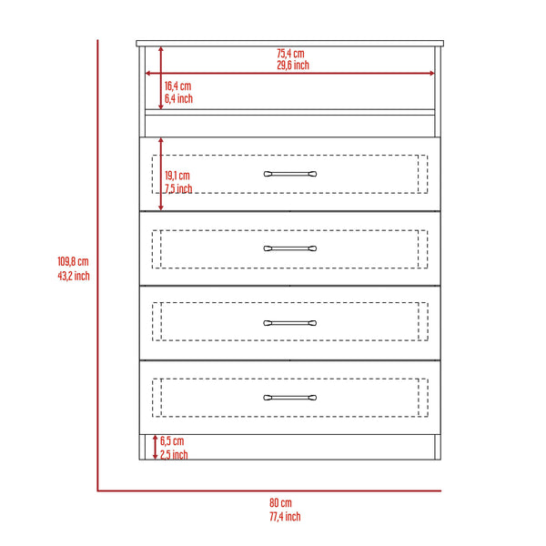 Homeroots Two Piece White Bedroom Set  Manufactured Wood 530264