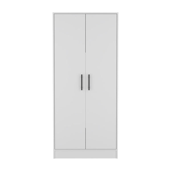 Homeroots Two Piece White Bedroom Set  Manufactured Wood 530265