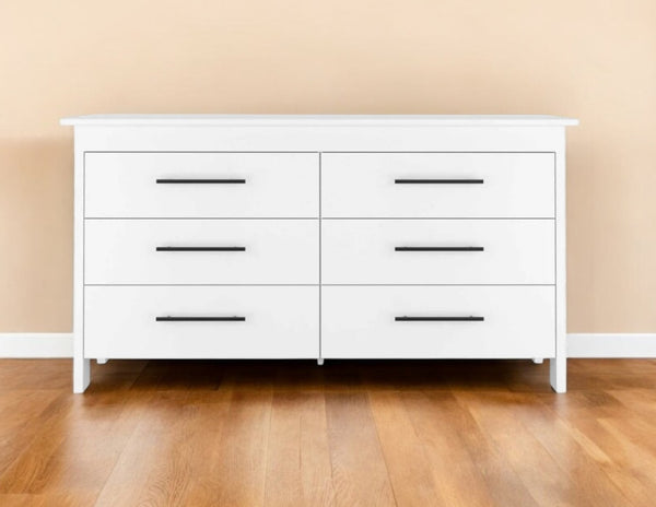 HomeRoots Two Piece White Bedroom Set - Modern Design with Ample Storage, Sleek Finish & Stylish Accents 530269