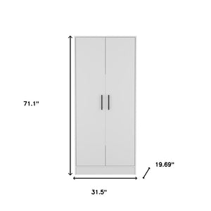 HomeRoots Two Piece White Bedroom Set - Modern Design with Ample Storage, Sleek Finish & Stylish Accents 530269
