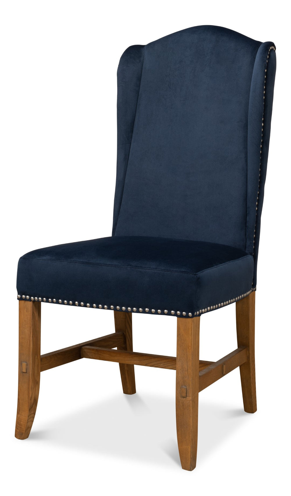 Sarreid High Back Dining Chair Set Of 2 - Luxurious Navy Blue Velvet Upholstery For Elegant Dining Spaces Blue  53028