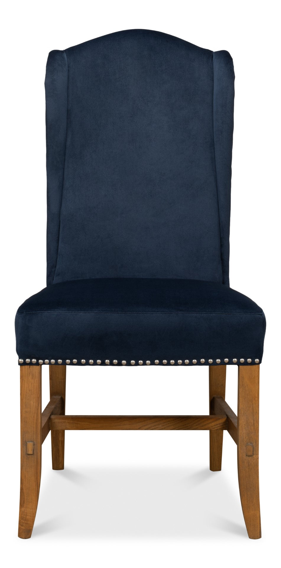 Sarreid High Back Dining Chair Set Of 2 - Luxurious Navy Blue Velvet Upholstery For Elegant Dining Spaces Blue  53028