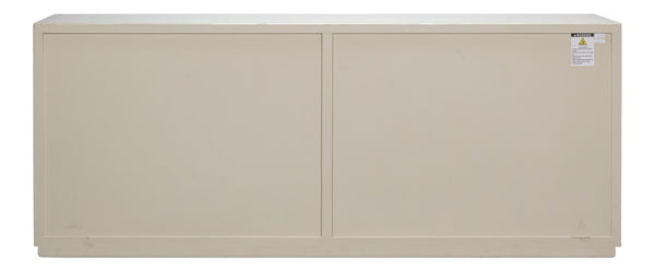 Sarreid St. Nevis Sideboard - Antique White Reclaimed Pine With 4 Fixed Shelves For Timeless Elegance White  53042-3
