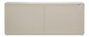 Sarreid St. Nevis Sideboard - Stylish Grey Wash Finish With 4 Fixed Shelves For Modern Home Storage Solutions Grey  53042