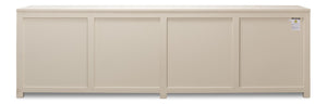 Sarreid Eight Is Enough Sideboard - Stylish Whitewash Finish With 4 Removable Shelves For Versatile Storage White  53045