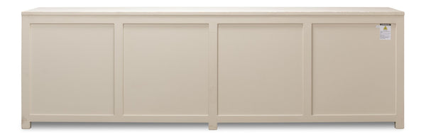 Sarreid Eight Is Enough Sideboard - Stylish Whitewash Finish With 4 Removable Shelves For Versatile Storage White  53045