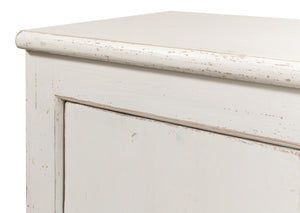 Sarreid Eight Is Enough Sideboard - Stylish Whitewash Finish With 4 Removable Shelves For Versatile Storage White  53045