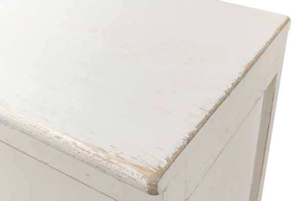 Sarreid Eight Is Enough Sideboard - Stylish Whitewash Finish With 4 Removable Shelves For Versatile Storage White  53045