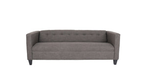 Homeroots 80" Charcoal Polyester Sofa With Black Legs   530467