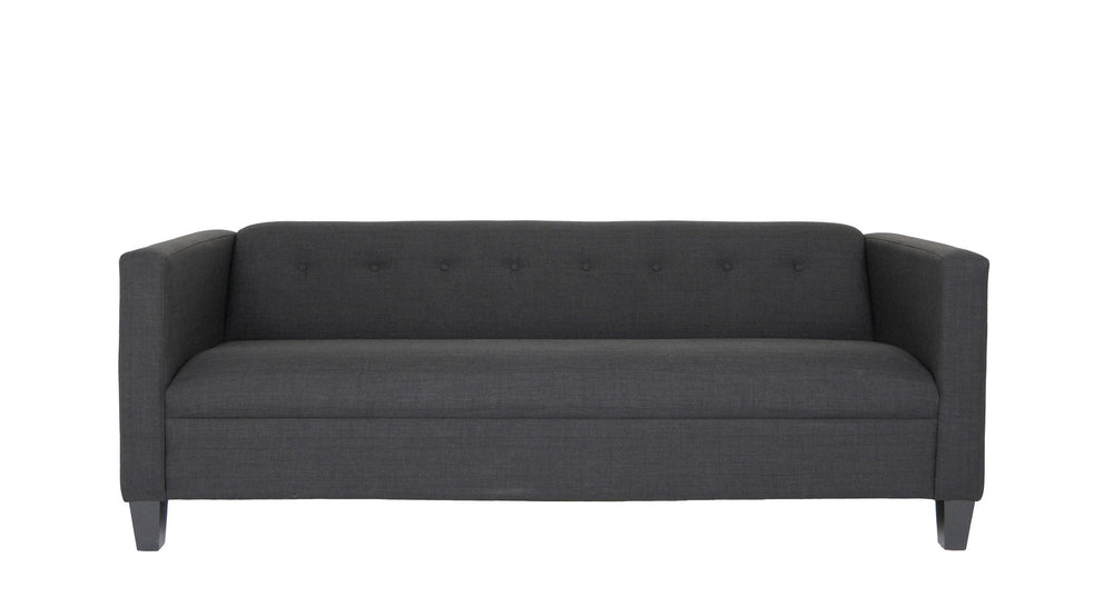 Homeroots 80" Black Polyester Sofa Black  530468