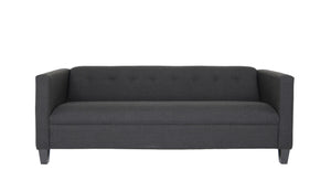 Homeroots 80" Black Polyester Sofa Black  530468