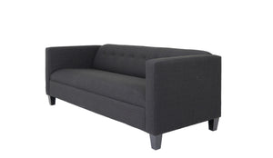 Homeroots 80" Black Polyester Sofa Black  530468