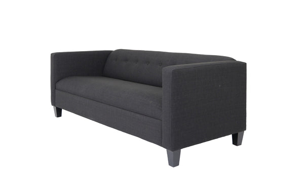 Homeroots 80" Black Polyester Sofa Black  530468