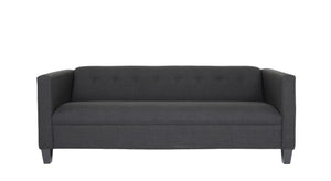 Homeroots 80" Black Polyester Sofa Black  530468