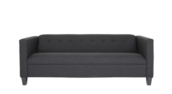 Homeroots 80" Black Polyester Sofa Black  530468