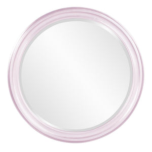 Howard Elliott George Mirror - Stunning Round Wood Frame With Beveled Edge For A Transitional Home Decor Accent Purple Wood 53046li-howard-elliott