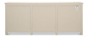 Sarreid Marksman Sideboard Whitewash - Stylish Reclaimed Pine Storage With 3 Removable Shelves For Home Decor White  53046