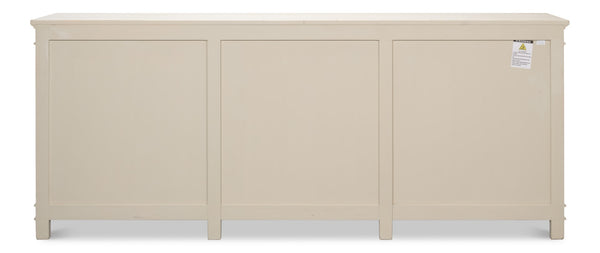 Sarreid Marksman Sideboard Whitewash - Stylish Reclaimed Pine Storage With 3 Removable Shelves For Home Decor White  53046