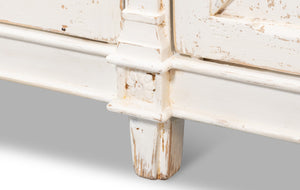 Sarreid Marksman Sideboard Whitewash - Stylish Reclaimed Pine Storage With 3 Removable Shelves For Home Decor White  53046