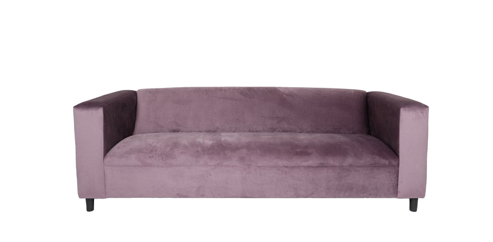 Homeroots 72" Lavender Velvet Sofa With Black Legs   530475